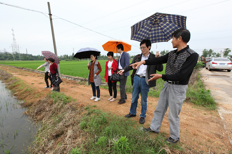 5月11日,中心人员与马院博士生一起在丰城市蛟塘村村长在田间_副本.jpg